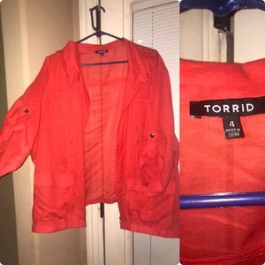 Torrid red thin jacket